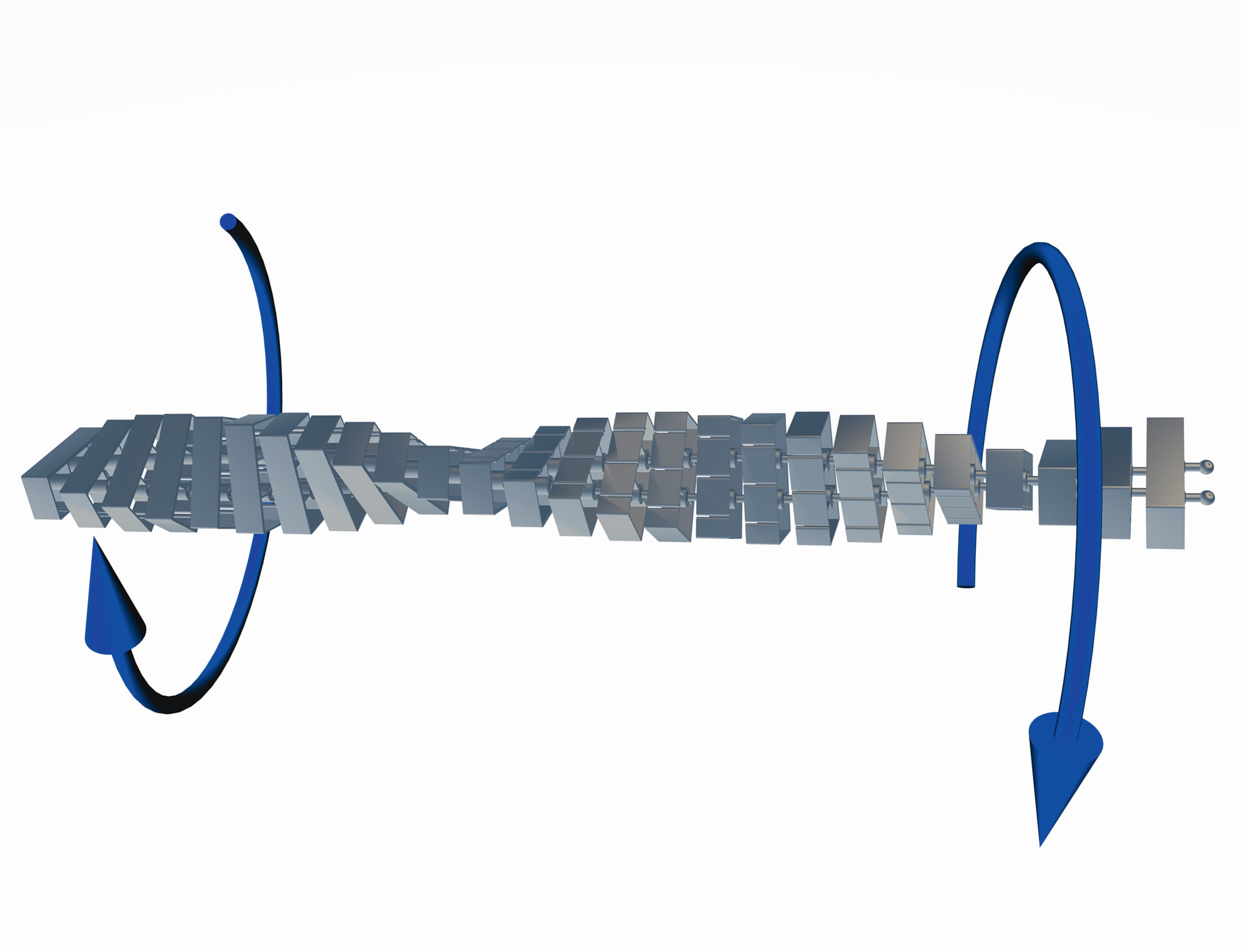 serpentine de câble Flex II 1.00m argent RAL9006