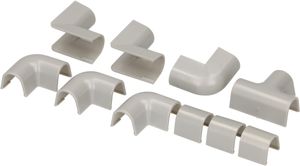 Raccords de goulotte 7mm gris assorti 10 pcs.