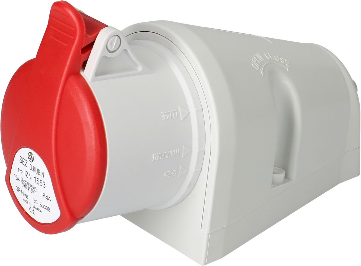 prise murale CEE 3P+N+E 400V/16A rouge IP44