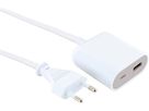 USB-adaptateur de charge rallonge 2.5m USB-A/C blanc