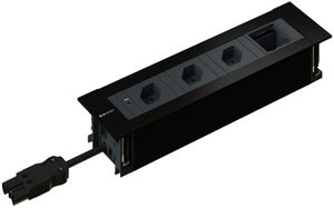 INTRO2.0 bloc multiprise noir 3x type 13 1x vide