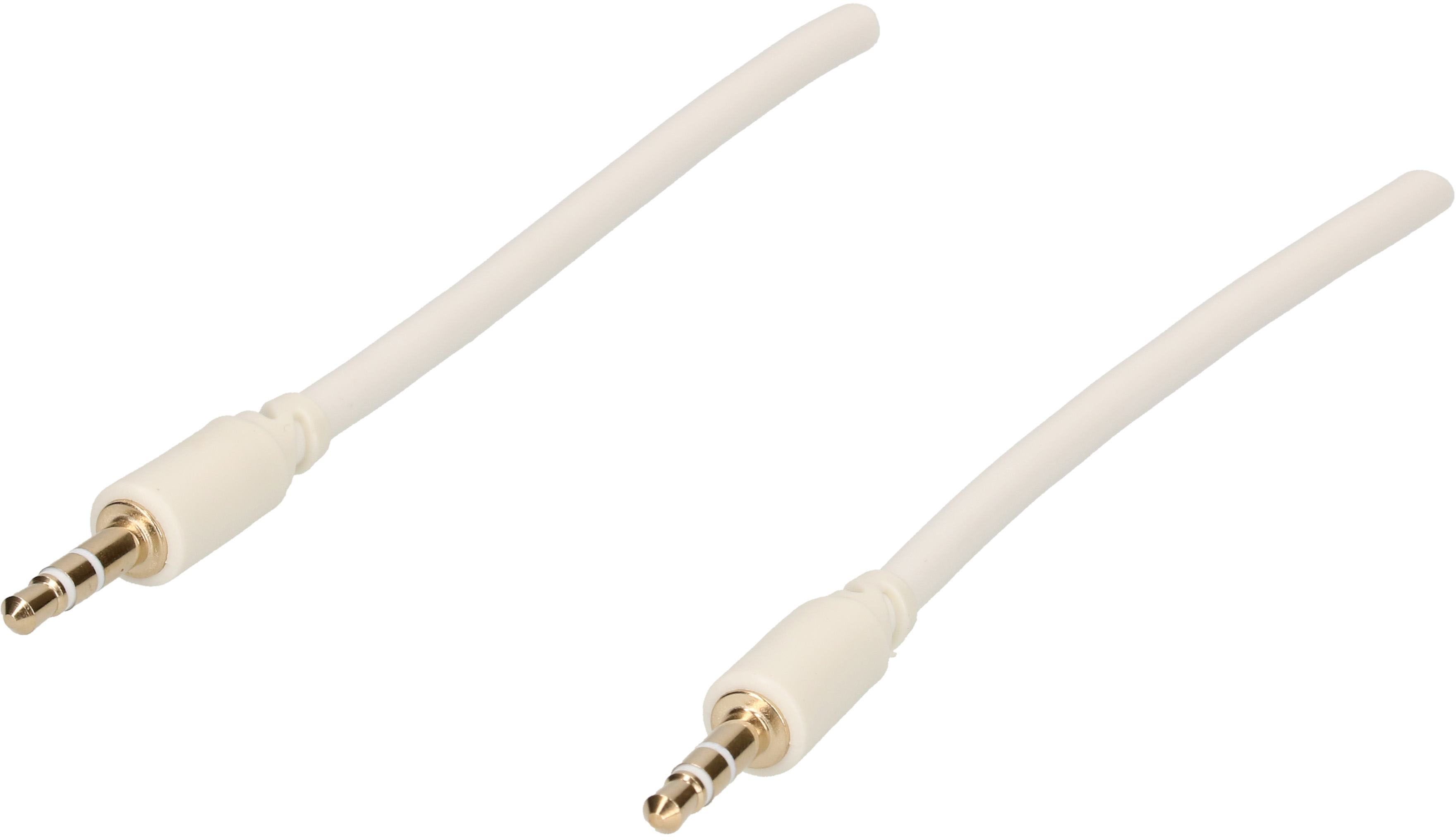 câble audio stéréo fiche jack 1.5m blanc