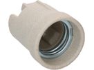 douille E27 porcelaine 5kV / trous de passage pour vis M4