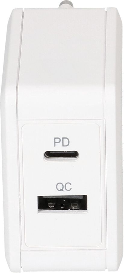 adattatore di ricarica rapida USB 1x USB-C PD 1x USB-A 45W bianco
