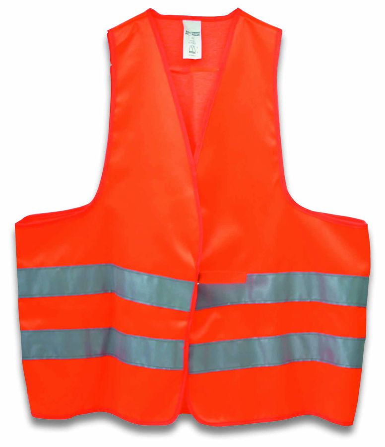 Warnweste orange Reflektorstreifen Klett-Schnell-Verschluss
