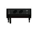 SUPRA Steckdoseneinheit schwarz 2x Typ 13 1x USB-A/C +Halterung