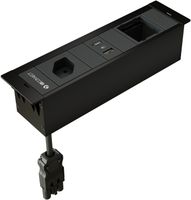 CUBOBOX bloc multipr. noir S 3 fois 1x type 13 1x USB-A/C 1x vide