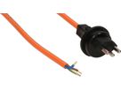 PUR câble secteur H07BQ-F3G1.5mm2 5m orange type 23 IP55