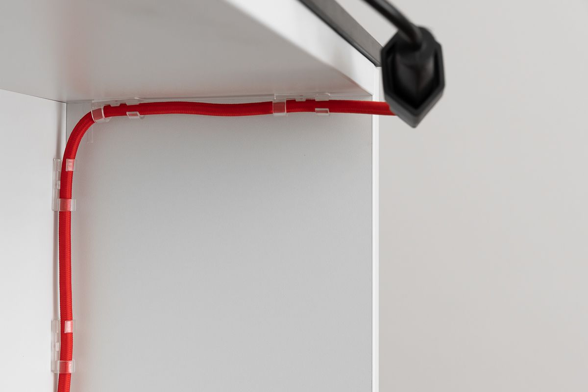 kit de clips pour câbles 8mm transparent