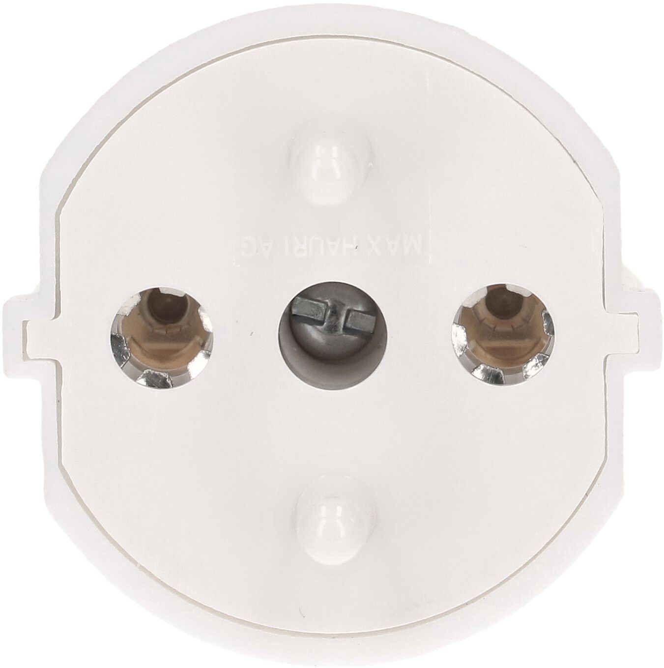 adaptateur fixe type 11 / fiche profilée CEE 7/17 blanc