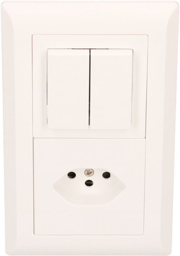 combinazione schema 3+3 / tipo 13 dim.2x1 INC Kallysto bianco