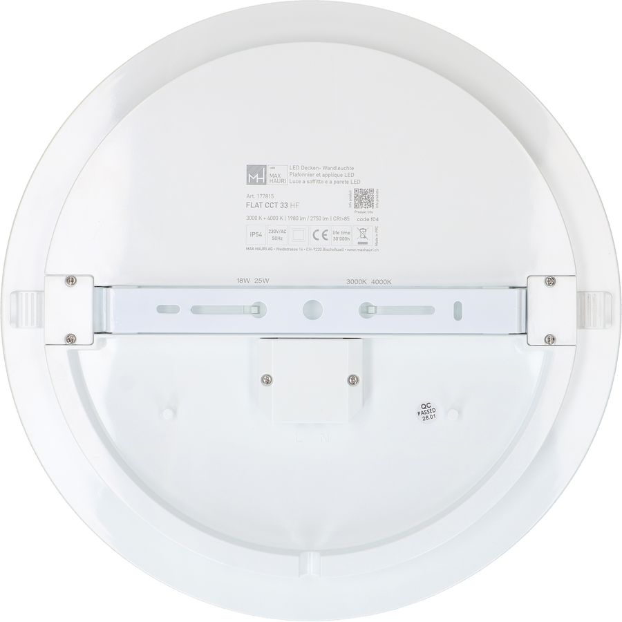 Deckenleuchte FLAT CCT 33 HF 18/25W 1980/2750lm