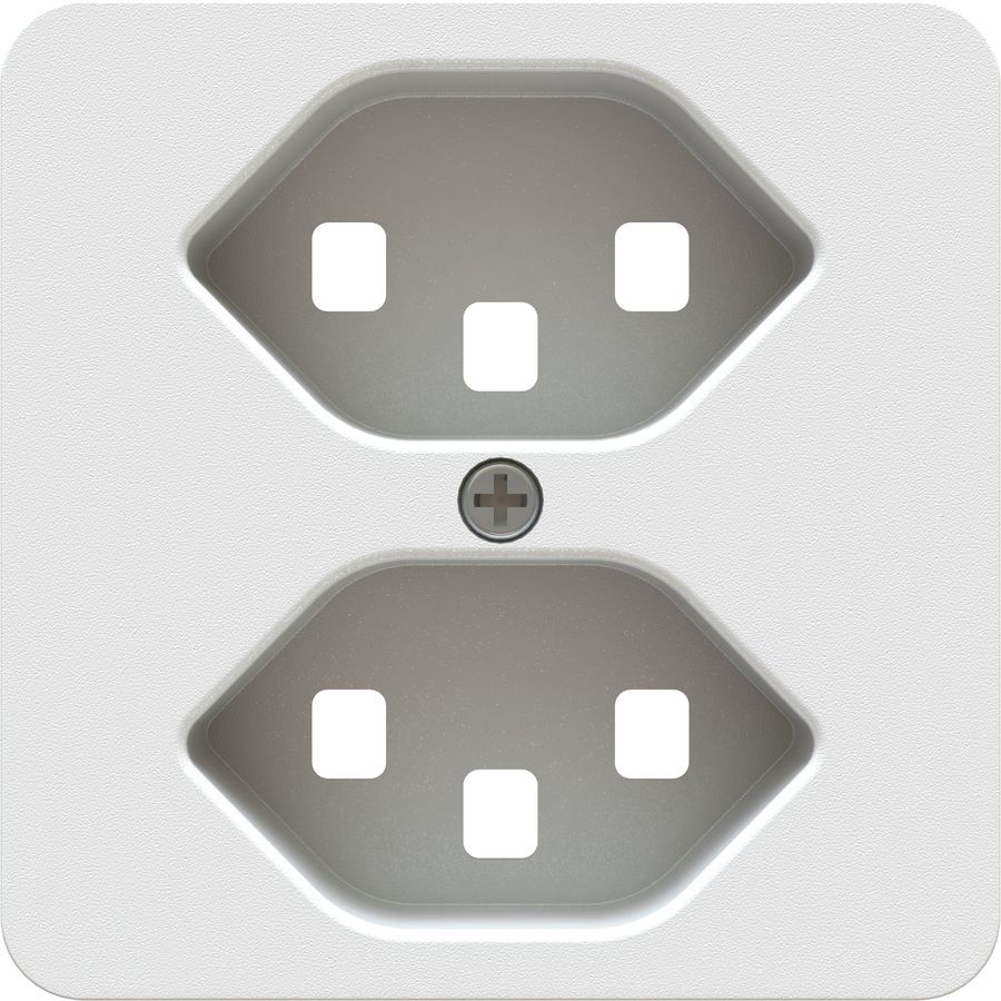 prise 2x type 23 plaque frontale priamos blanc