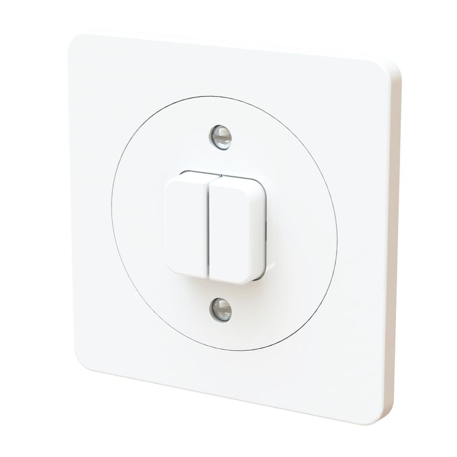 interrupteur à poussoir double schéma 3+3 ENC maxONE blanc