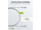 câble de recharge USB-C textile supersoft 1m blanc