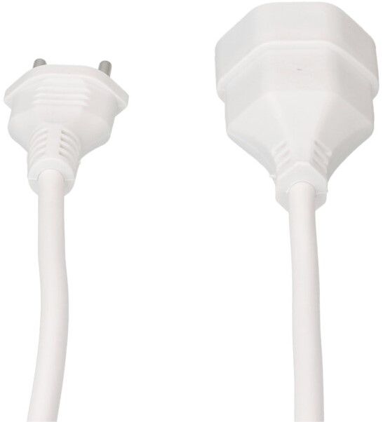 Rallonge TD H05VV-F3G1.0 5m blanc BS type 12 / type 13