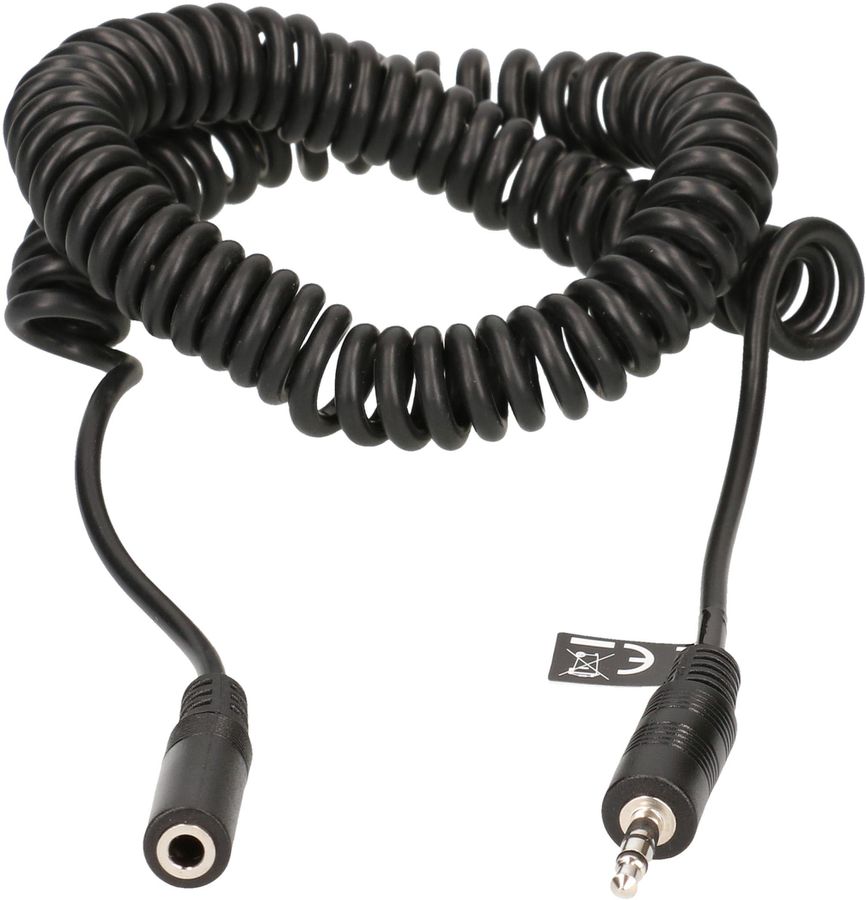 rallonge audio stéréo fiche/prise jack en spirale 3m noir