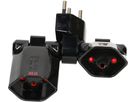 multi adaptateur clip-clap 2x type 13 3 pôles noir BS