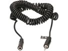 rallonge audio stéréo fiche/prise jack en spirale 3m noir