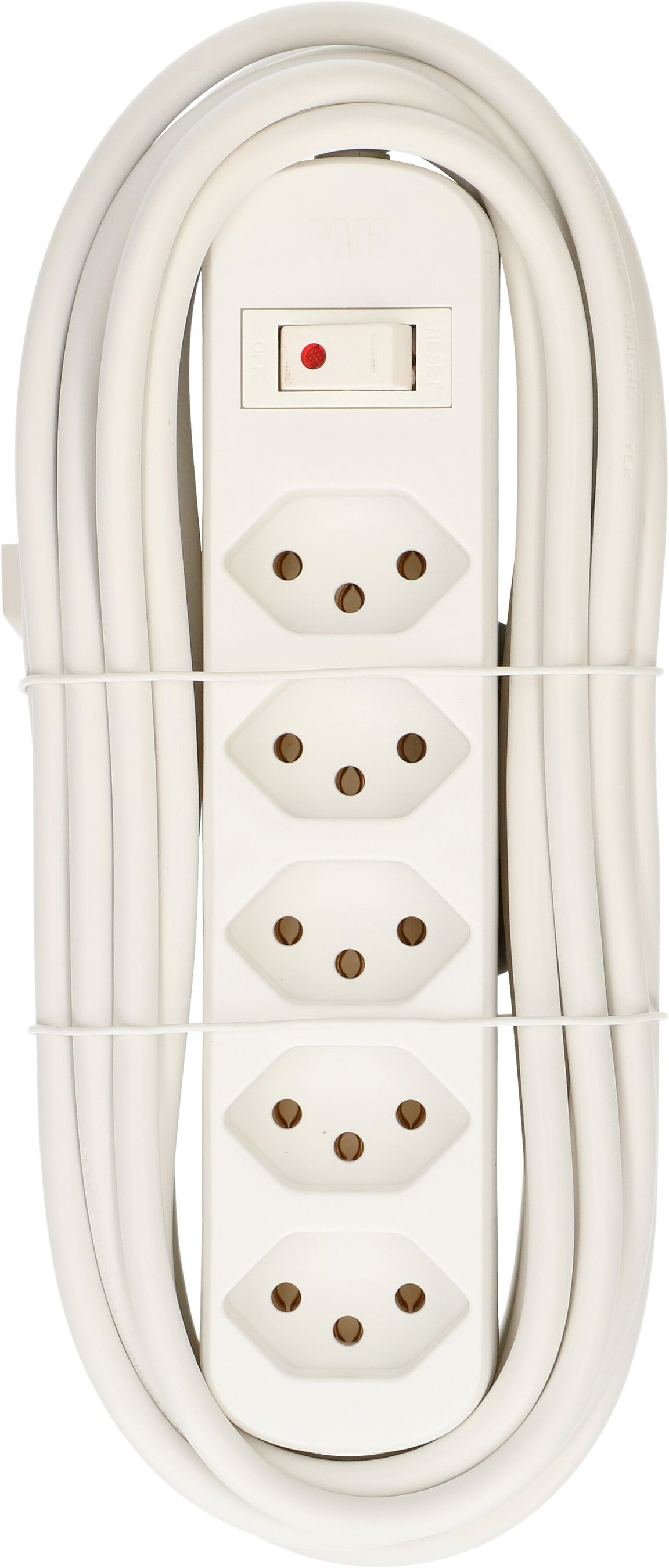Steckdosenleiste Basic Line 5x Typ 13 weiss Schalter 5m