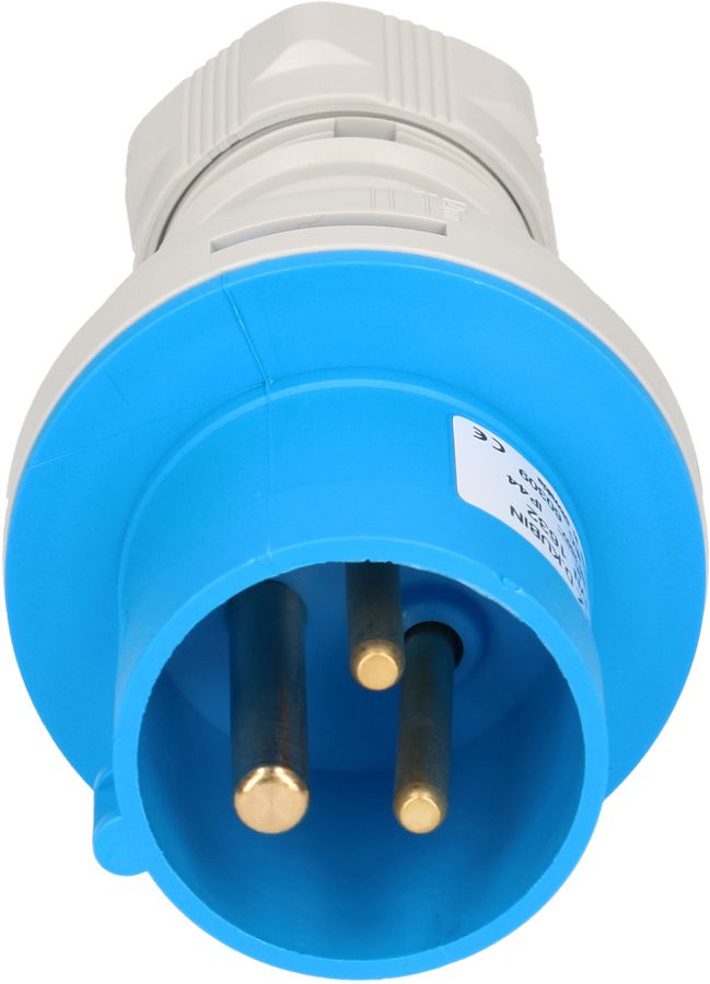 fiche CEE 2P+E 230V/16A bleu IP44