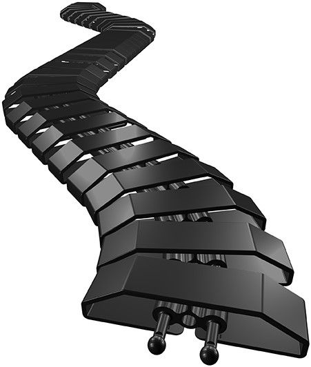 serpentine de câble Pro 80 1.00m noir RAL9005