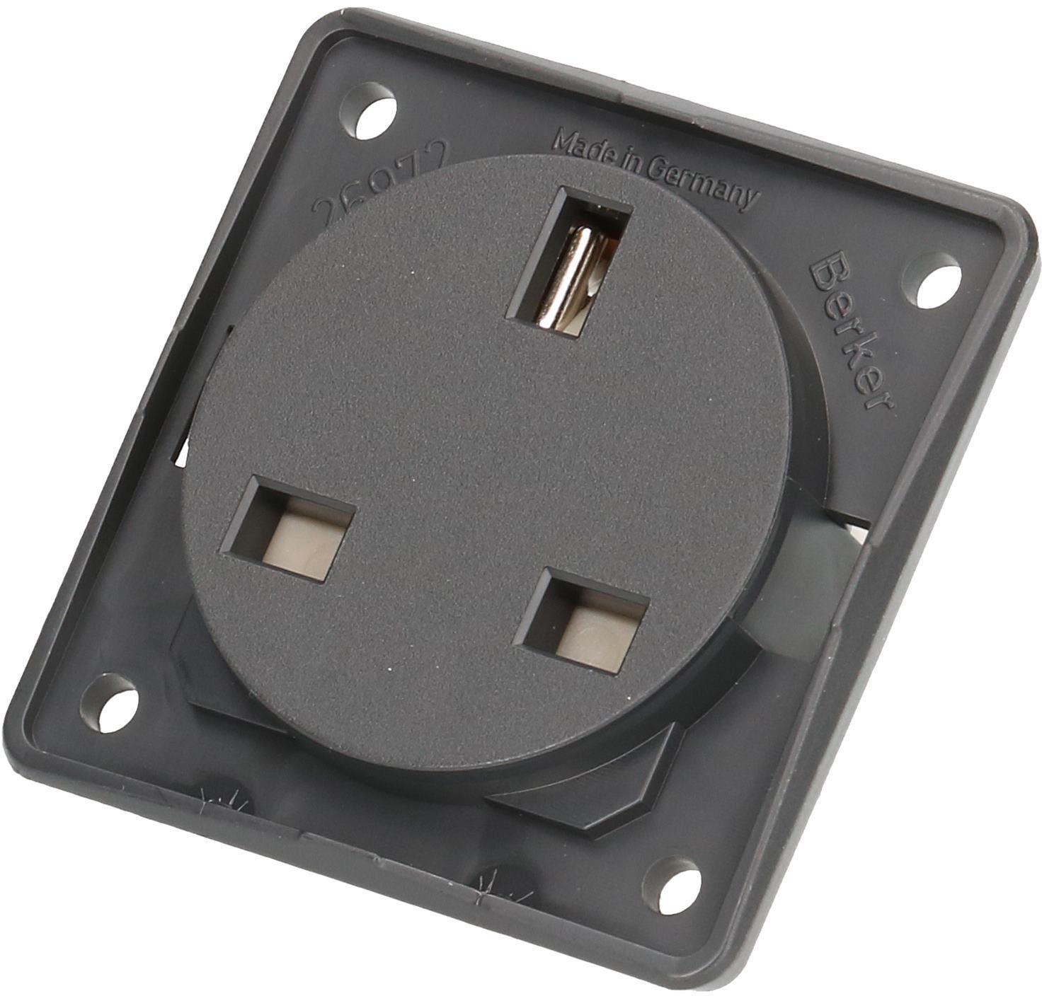 prise 1x type G appareil + plaque frontale BS Berker Integro ant.