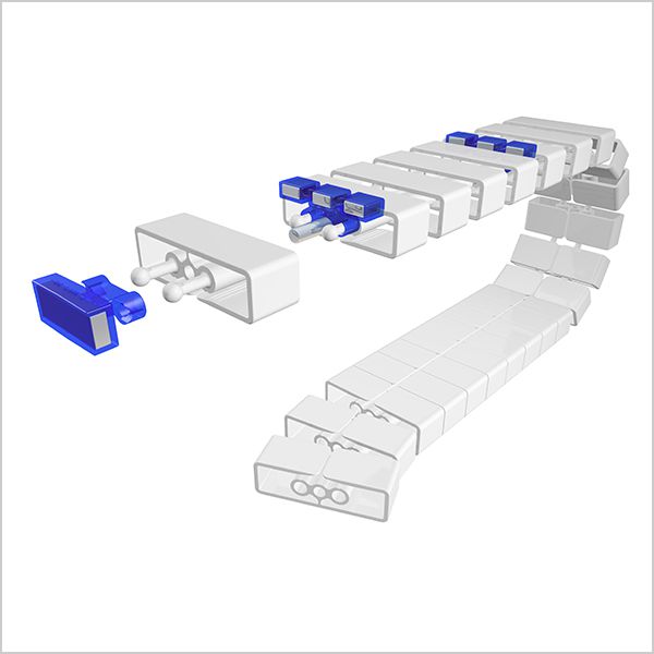 garniture serpentine de câble Cube SL 1.14m noir RAL9005