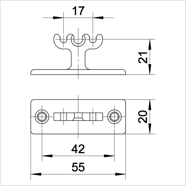 fixation à la table Easy-Desk 3G argent RAL 9006