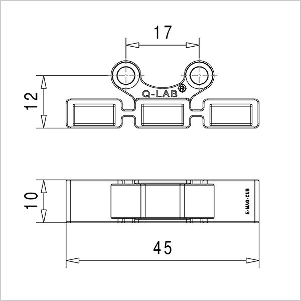 fixation par aimant centre Gecko CUB transparent