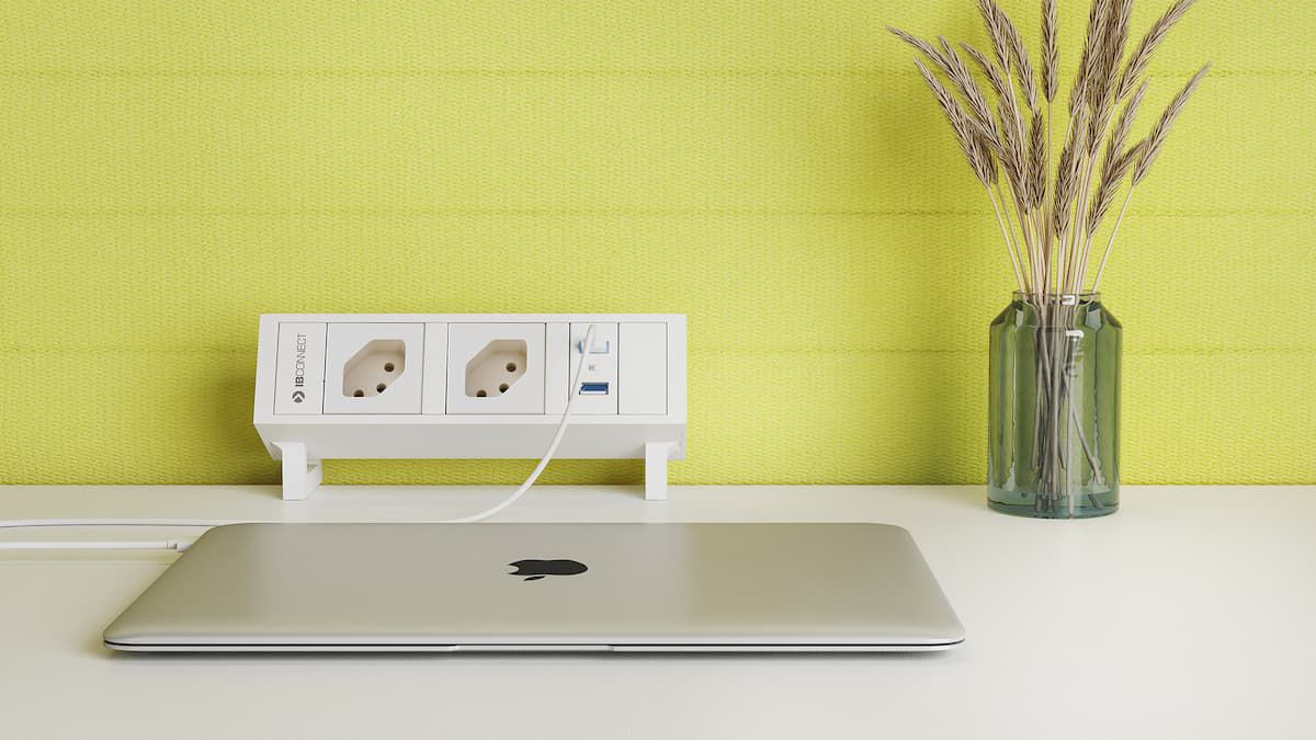 SUPRA bloc multiprise anodisé 3x type 13 2x module vide