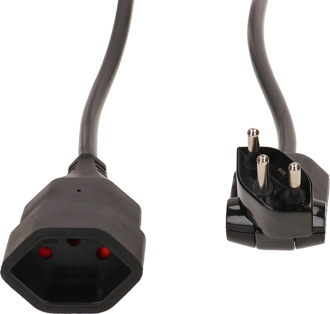 Rallonge TD H05VV-F3G1.0 5m noir clip-clap BS type 12 / type 13