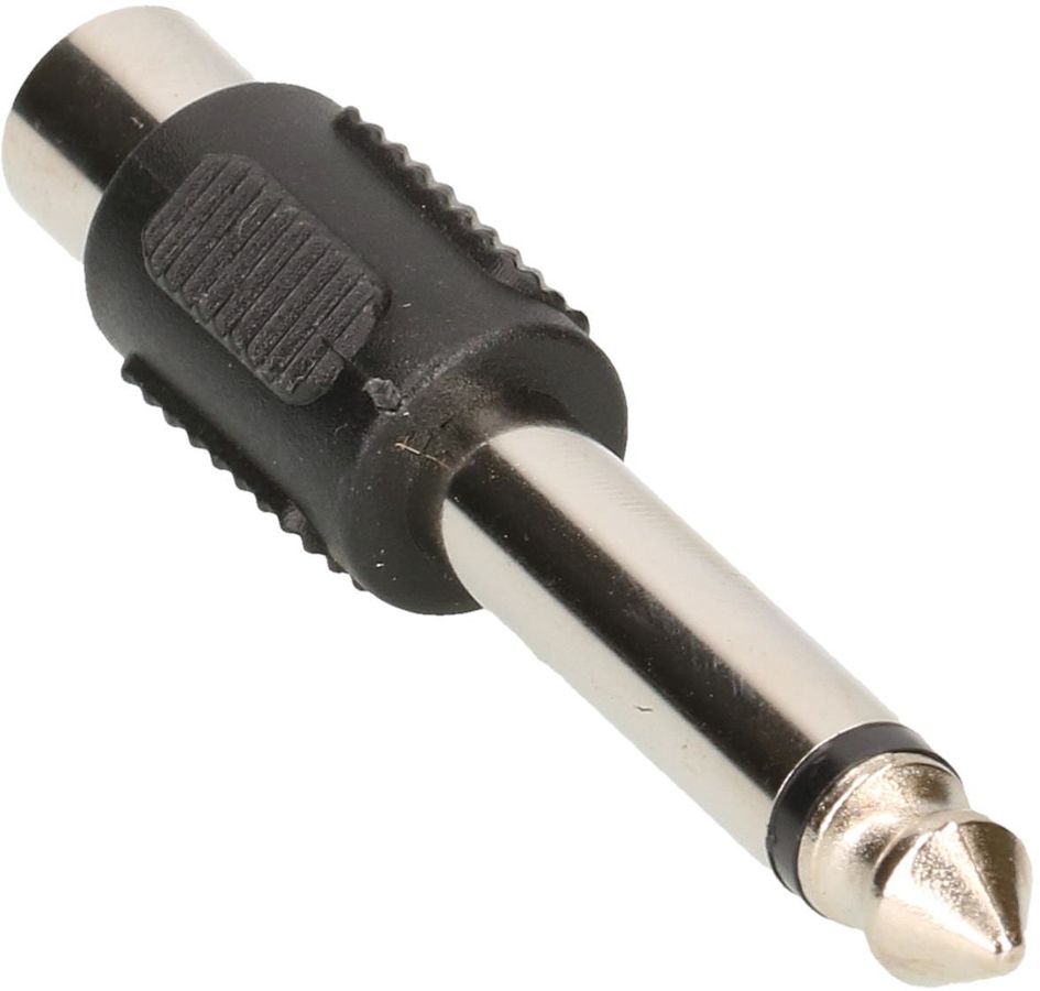 adaptateur audio mono fiche jack/prise RCA noir