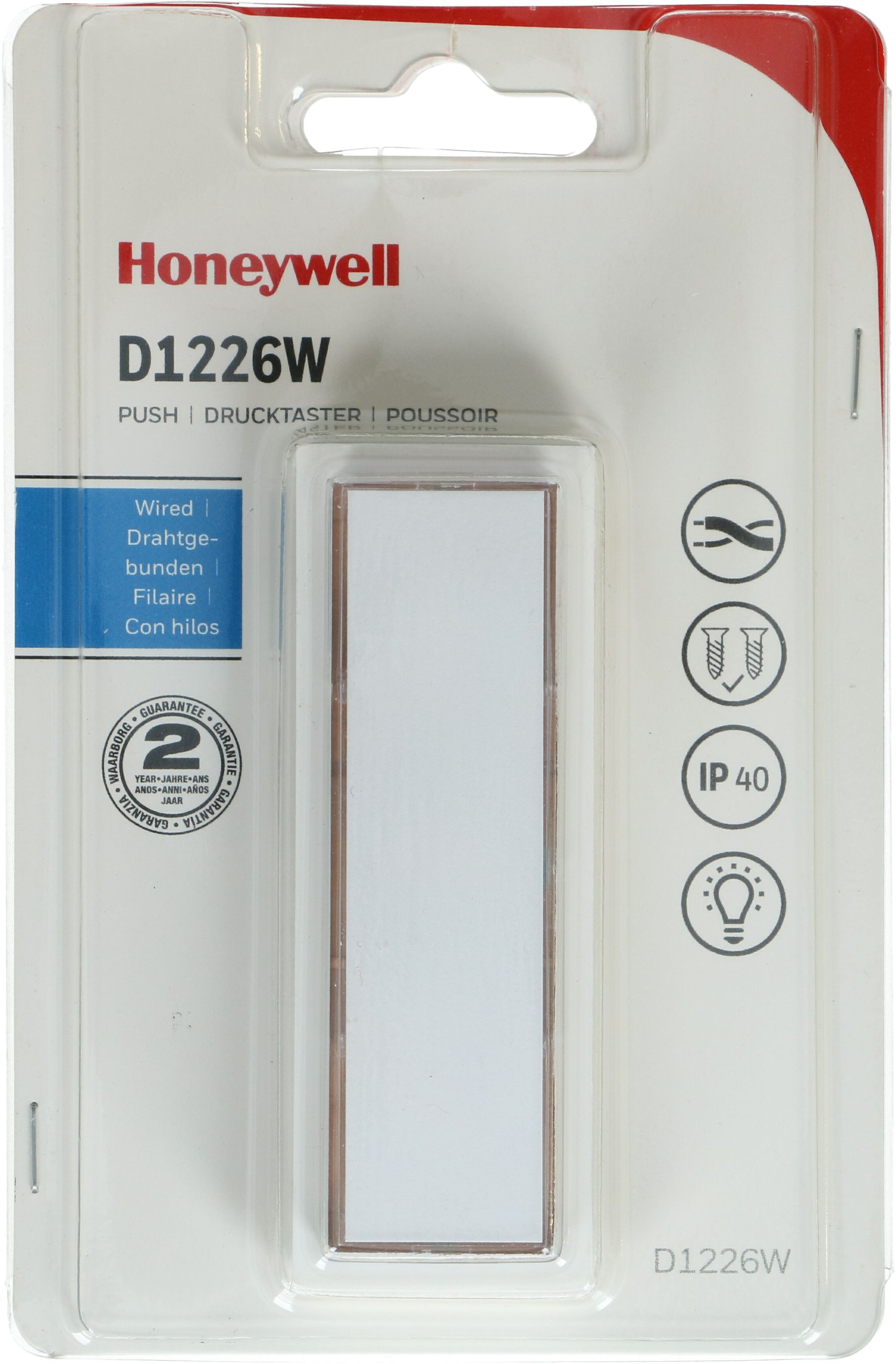 bouton-poussoir de sonnette blanc