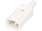 fiche de connecteur type C14 3 pôles blanc