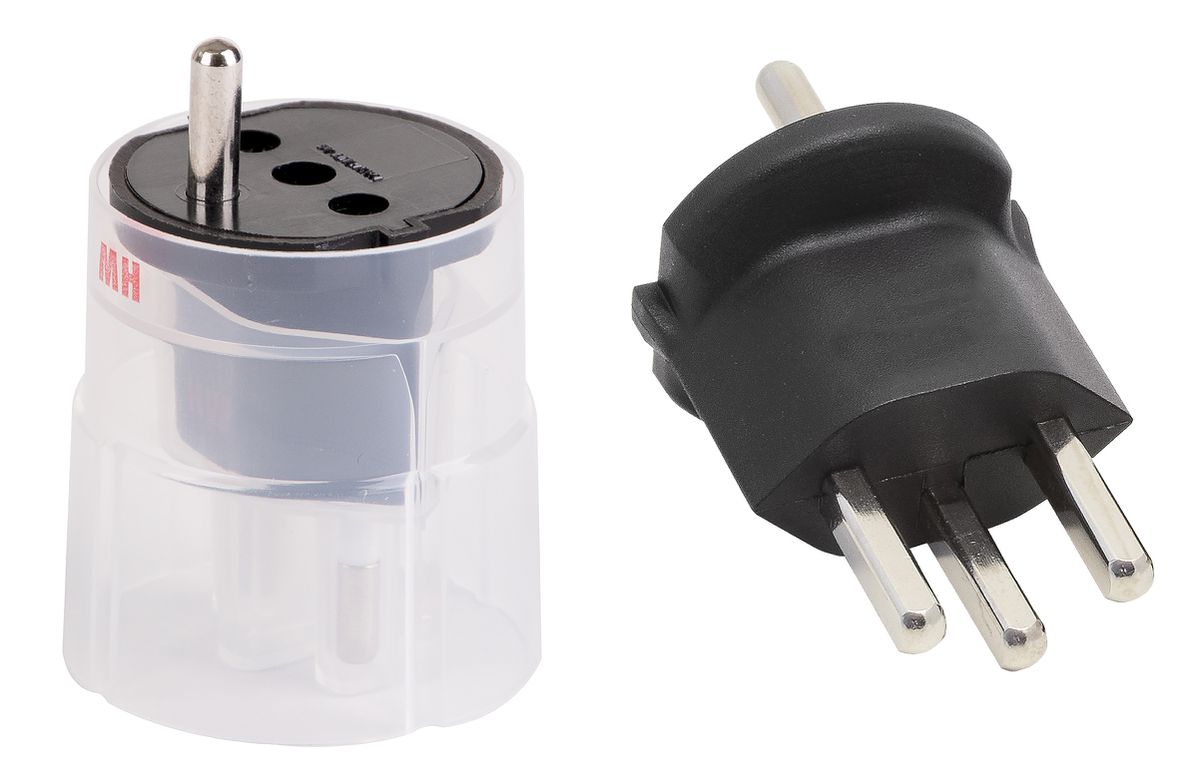 adaptateur fixe type 23 / Schuko CEE 7/7 noir