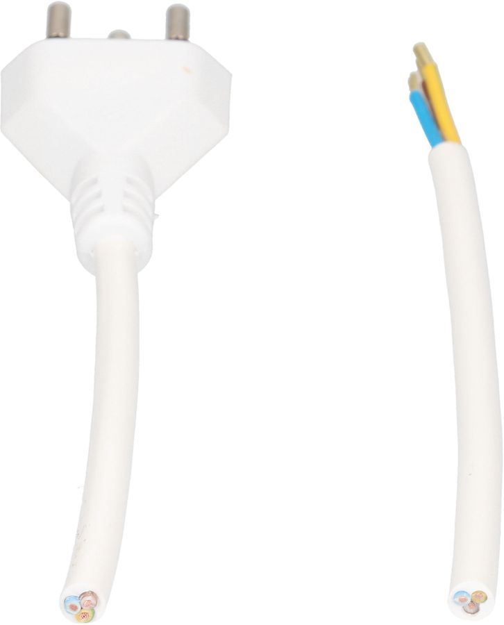 câble secteur TDLR H03VV-F3G0.75 2m blanc type 12