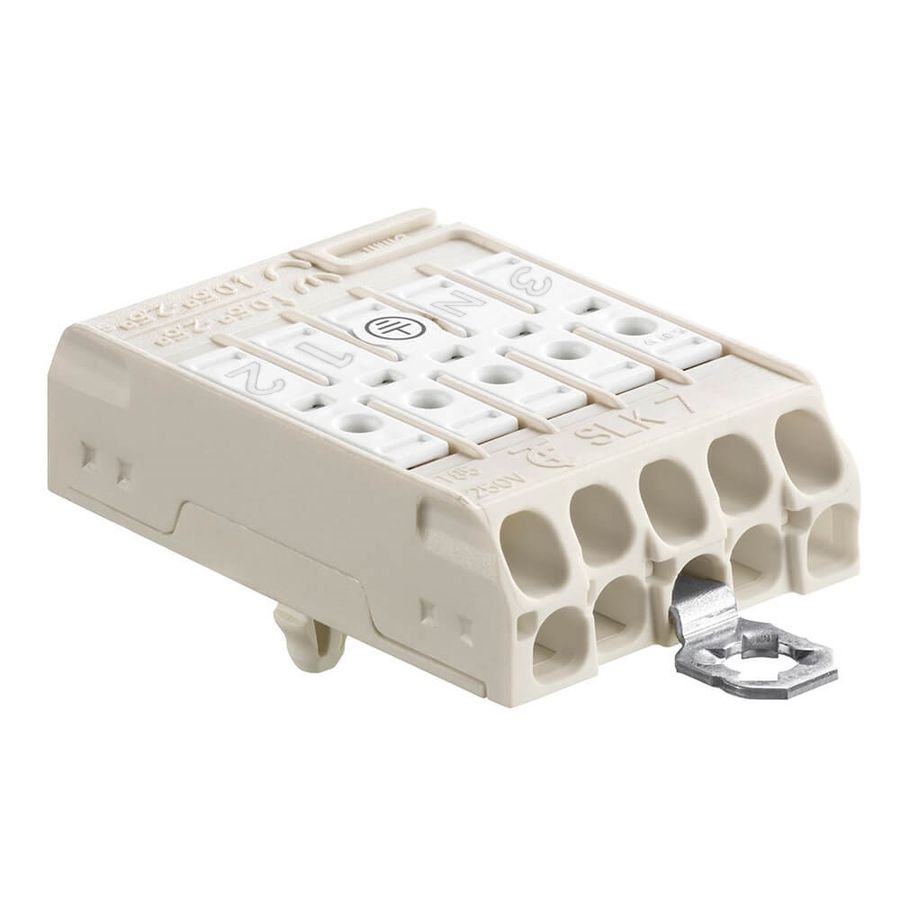 SLK7 borne de connexion 5 pôles 0.5-2.5mm2 super plat blanc
