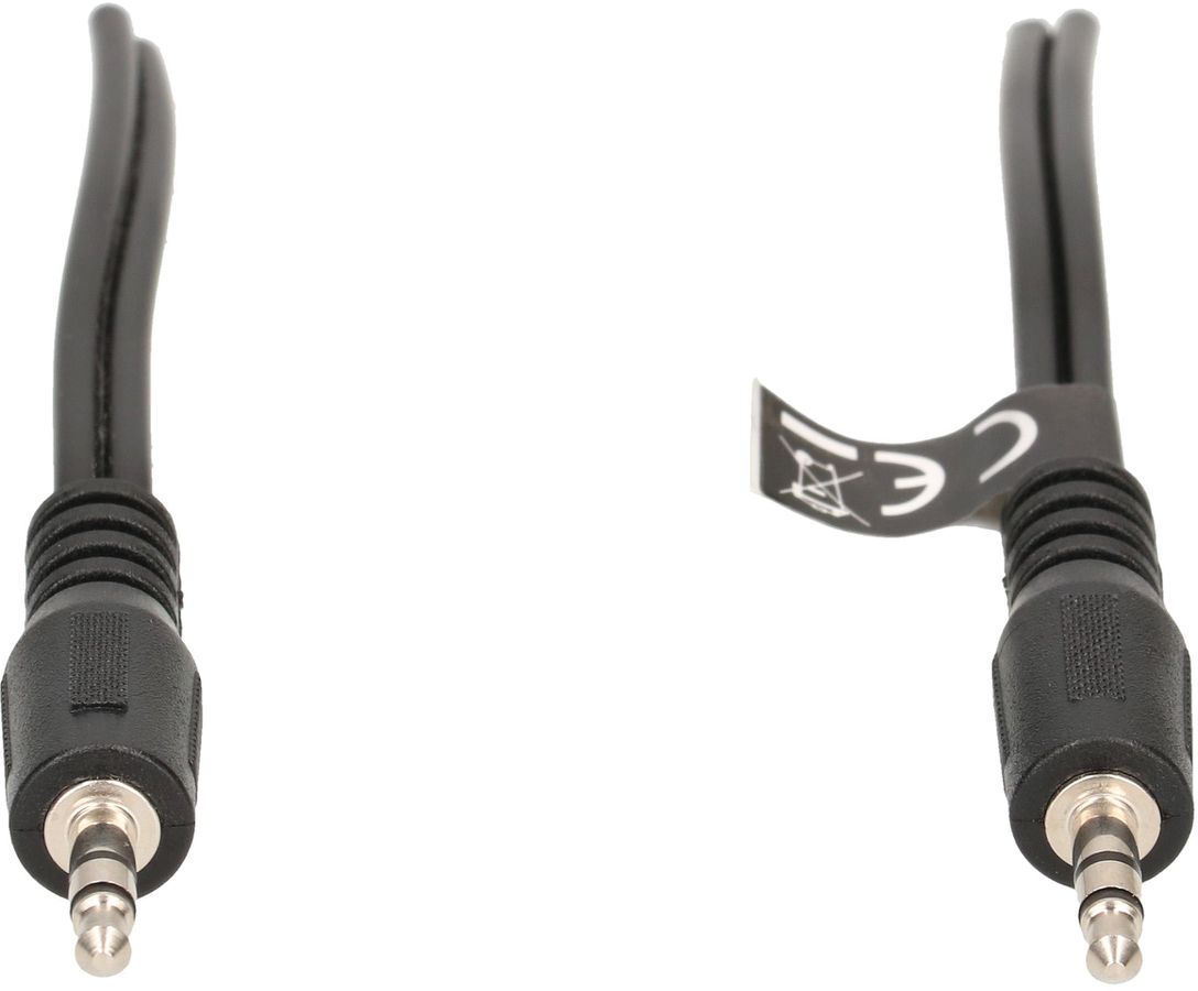 câble audio stéréo fiche jack 0.75m noir