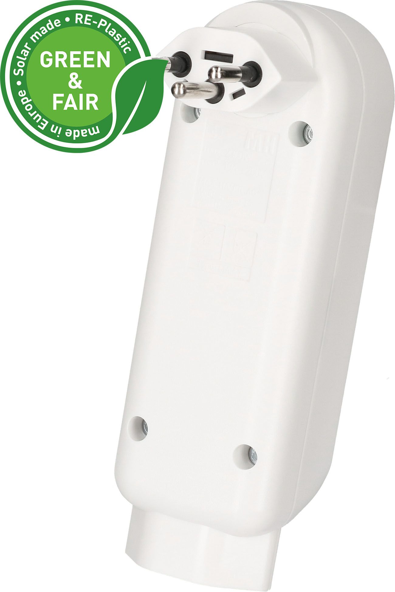 multi adaptateur ADAPT 3+1x type 13 blanc rotatif Green+Fair