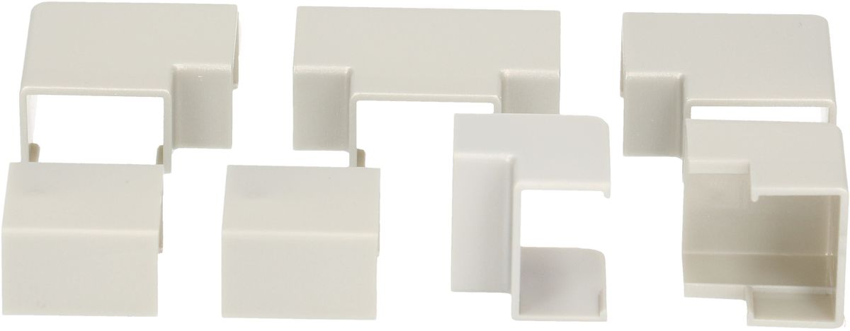 Raccords de goulotte 16x10mm gris assorti 7 pcs.