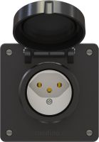 prise 1x type 13 insert avec set frontal exo IP55 noir