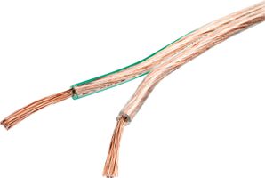 câble de haut-parleur 2x1.5mm² 10m transparent