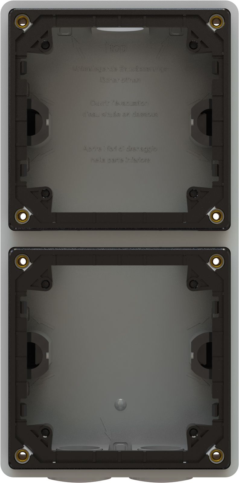 boîtier ta.2x1 AP exo IP55 gris clair