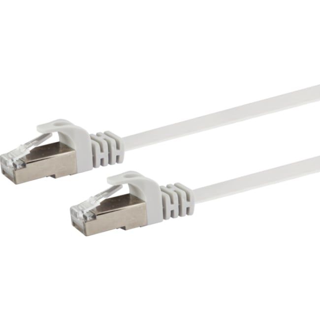 Câble plat réseau Cat. 6 U/FTP 10m blanc