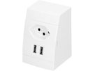 presa combinata incorpor. tipo 13 / 2x USB tipo A AP Max Hauri bi