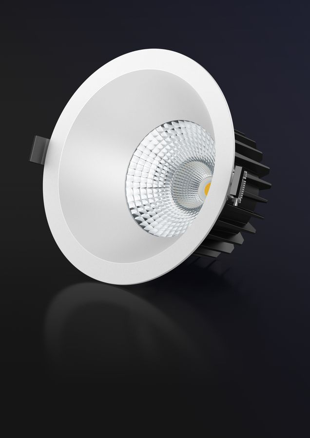 LED-Downlight ATMO Ø200 blanc 3000+4000K 2305lm 60°