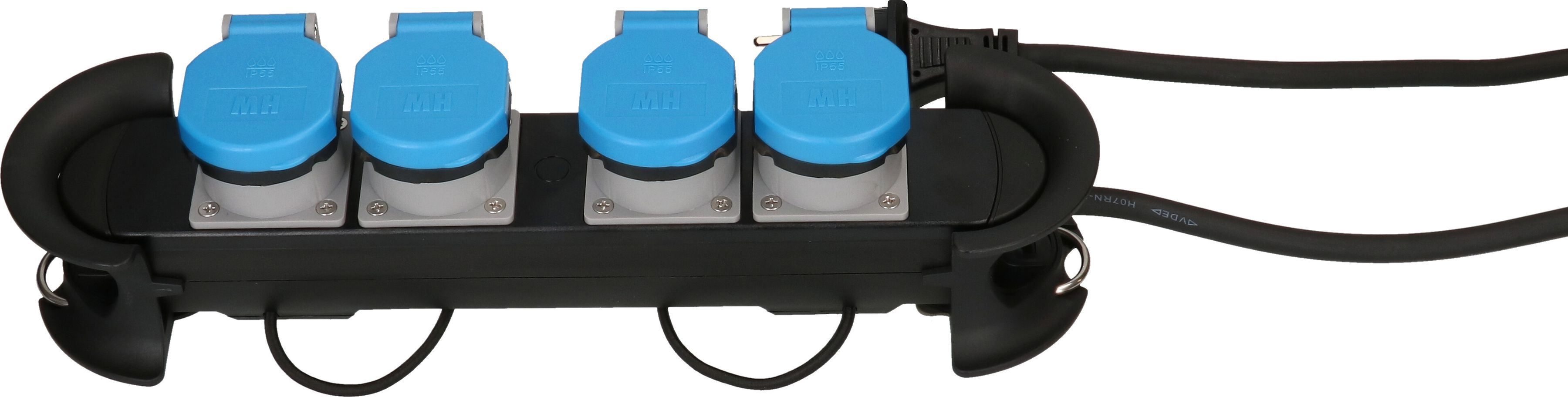 multiprise Construct Line 4x type 23 IP55 noir/bleu 5m