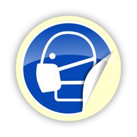 Cartello obbligatorio Ø 200 mm -Mundschutz tragen