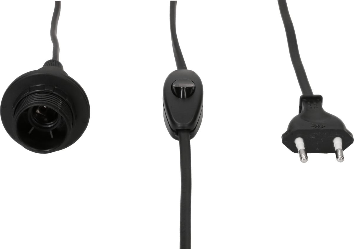 garniture d'éclairage E14 noir L=1.5m